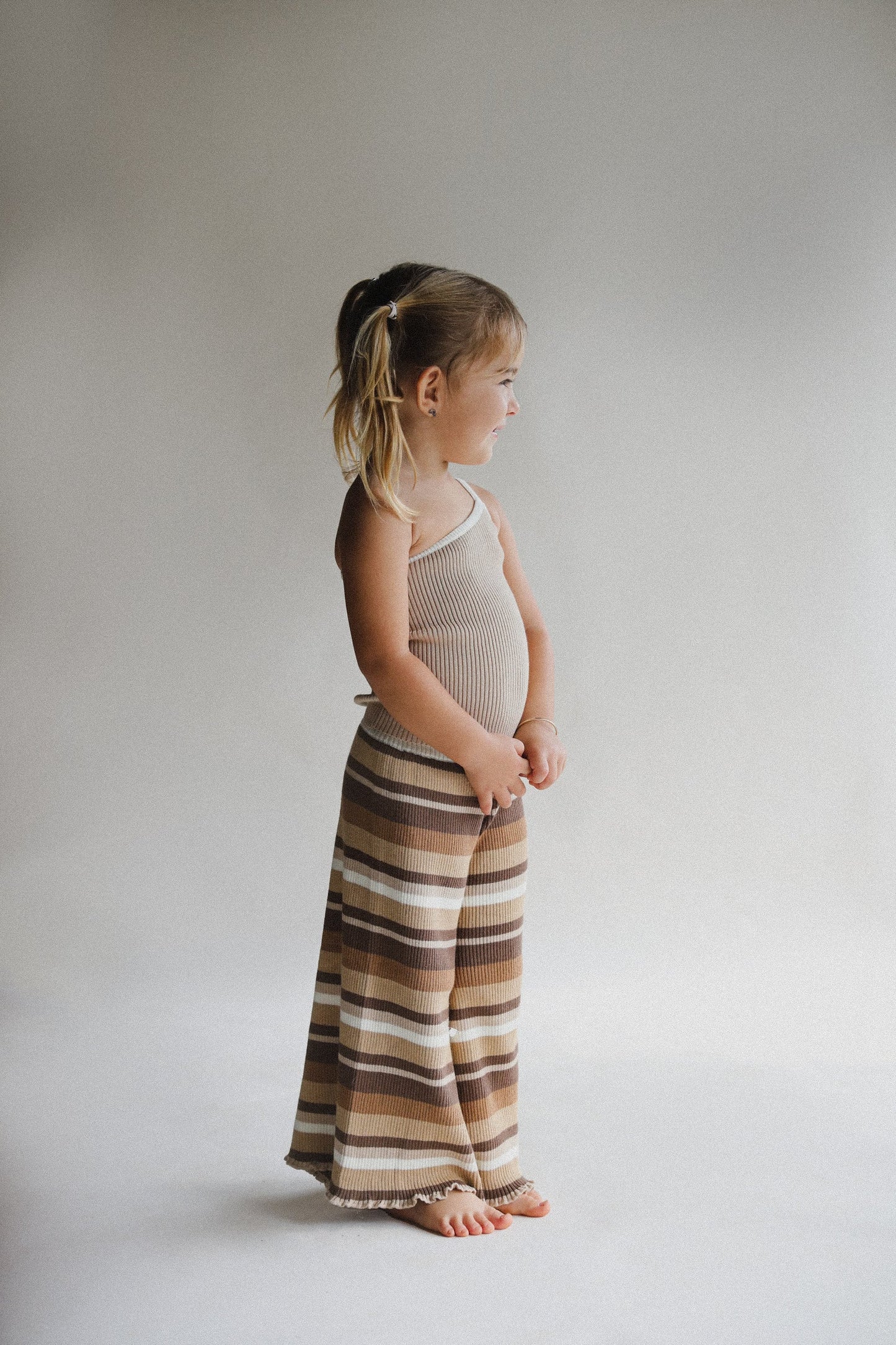 One Strap Knit Tank | Beige