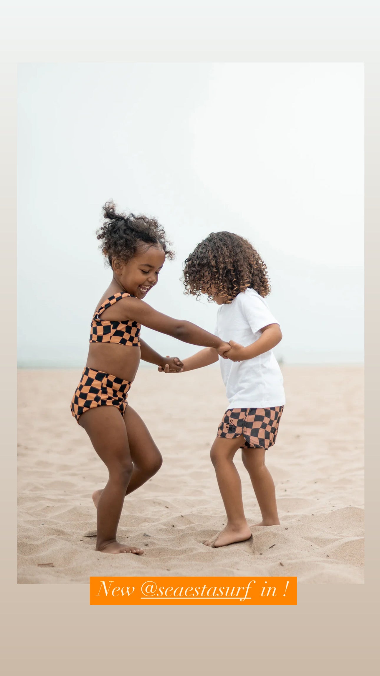 WAVY CHECKS TWO PIECE SWIMSUIT