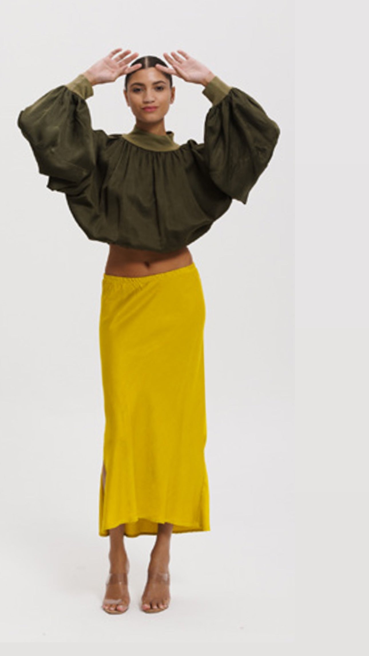 Slip Skirt | Chartreuse