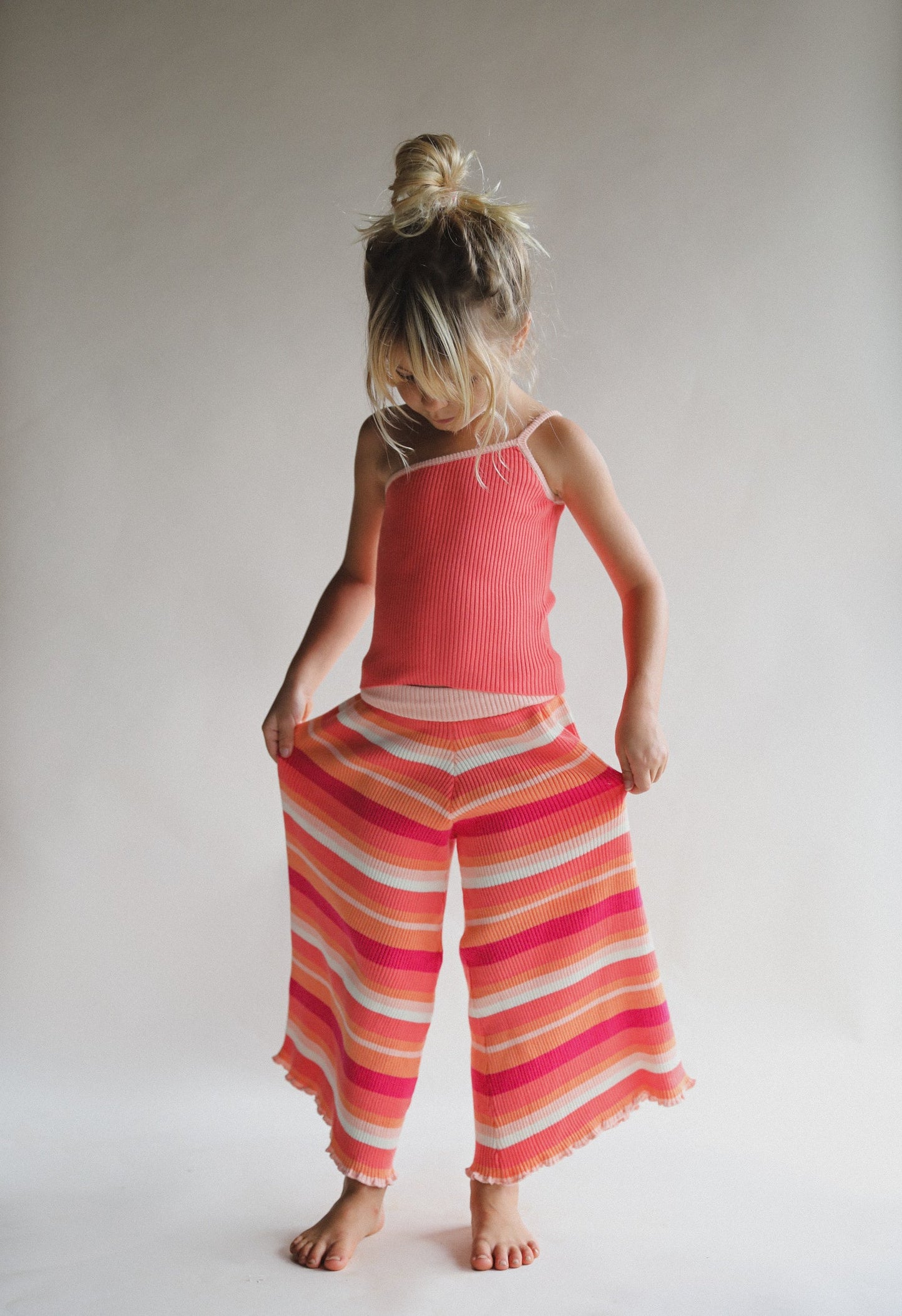 One Strap Knit Tank | Coral