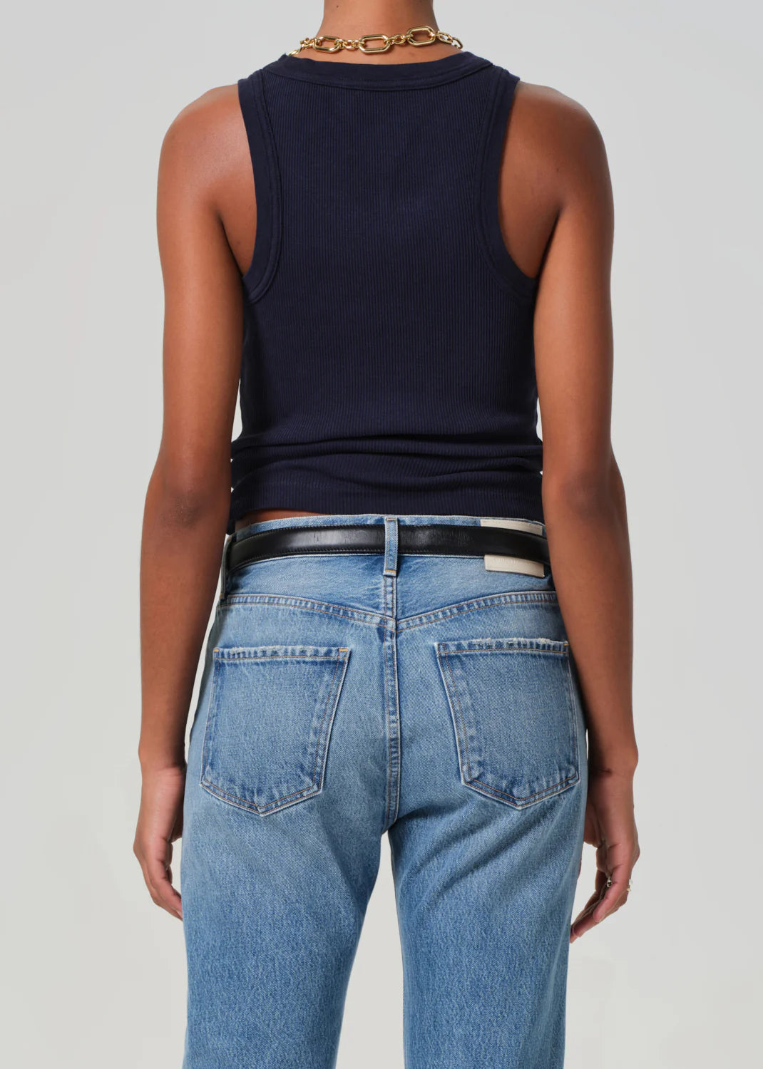 Isabel Rib Tank | Navy