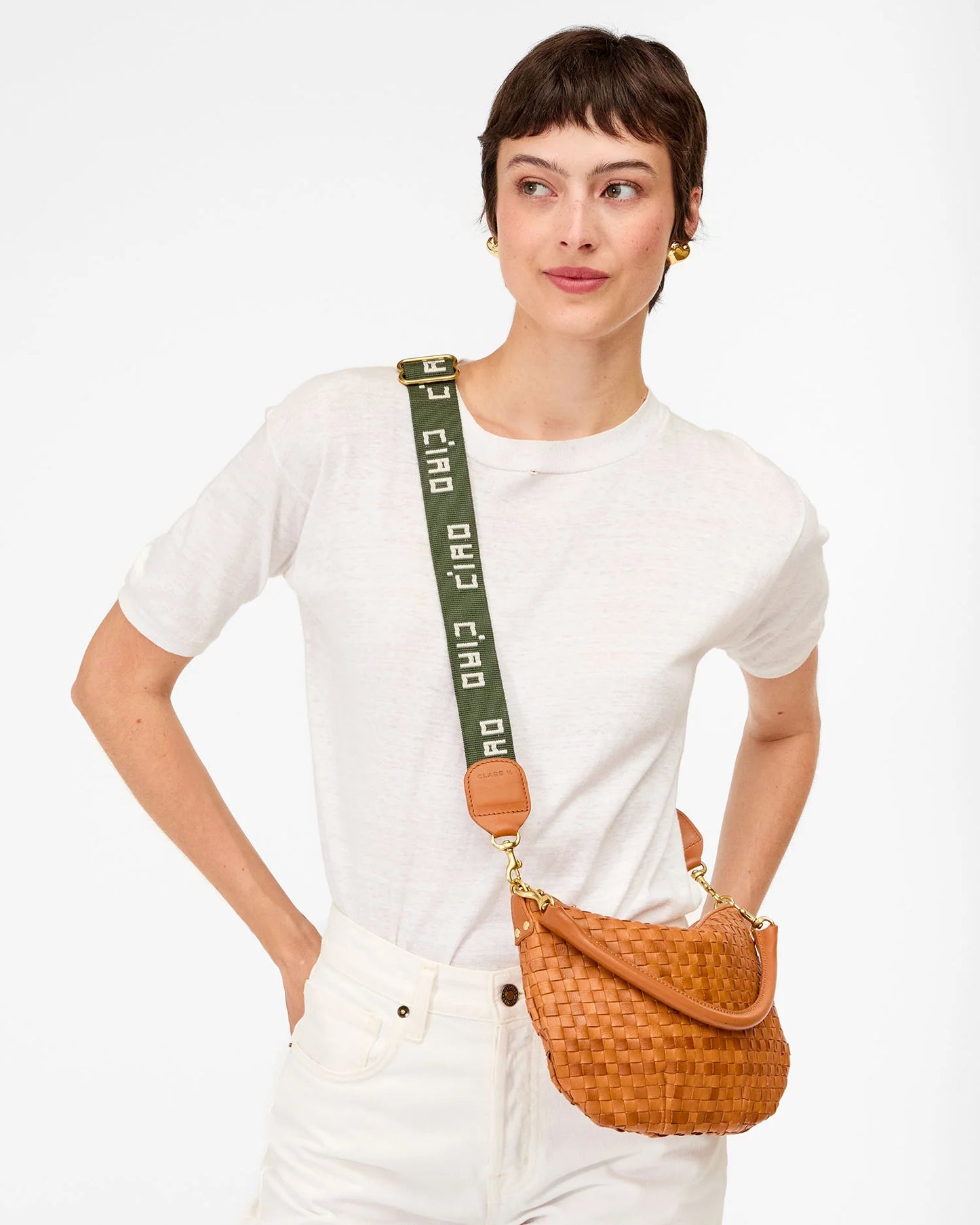 Adjustable Crossbody Strap Army & Cream Ciao
