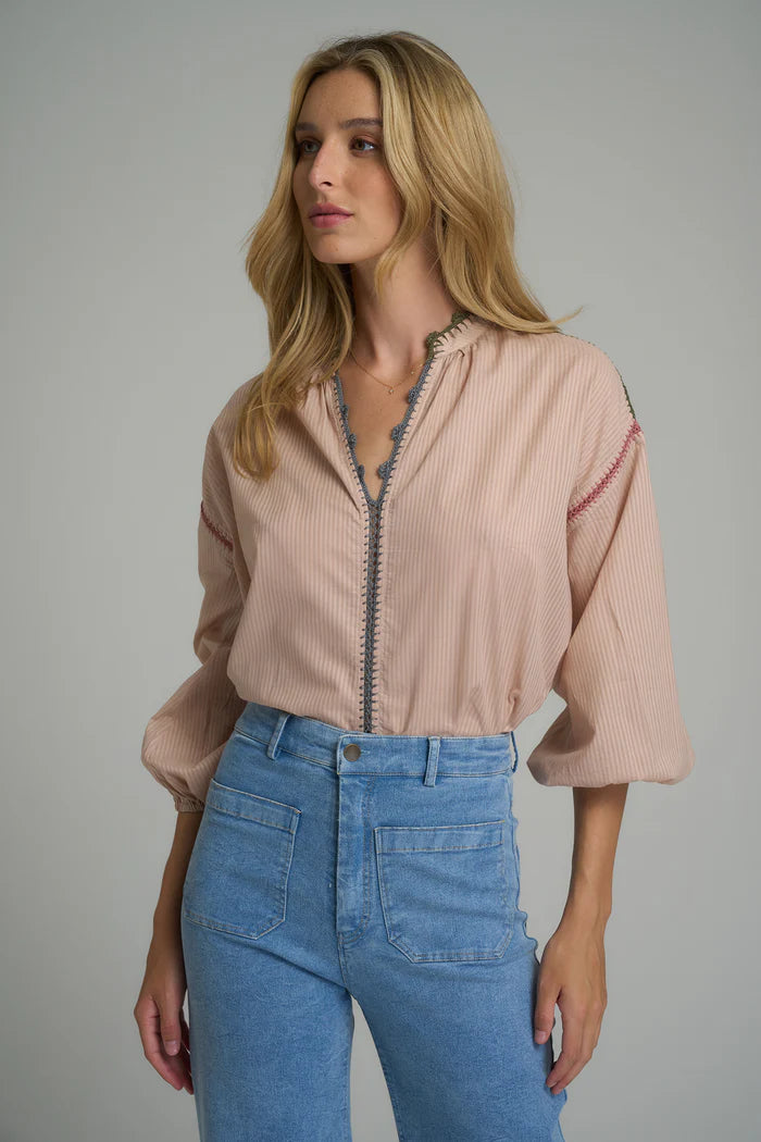 ANATOLIA TRIM TOP - PINK NOUGAT