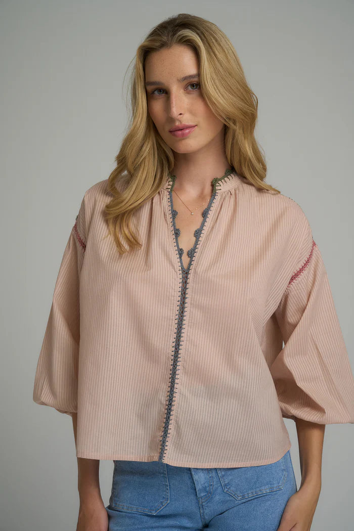 ANATOLIA TRIM TOP - PINK NOUGAT