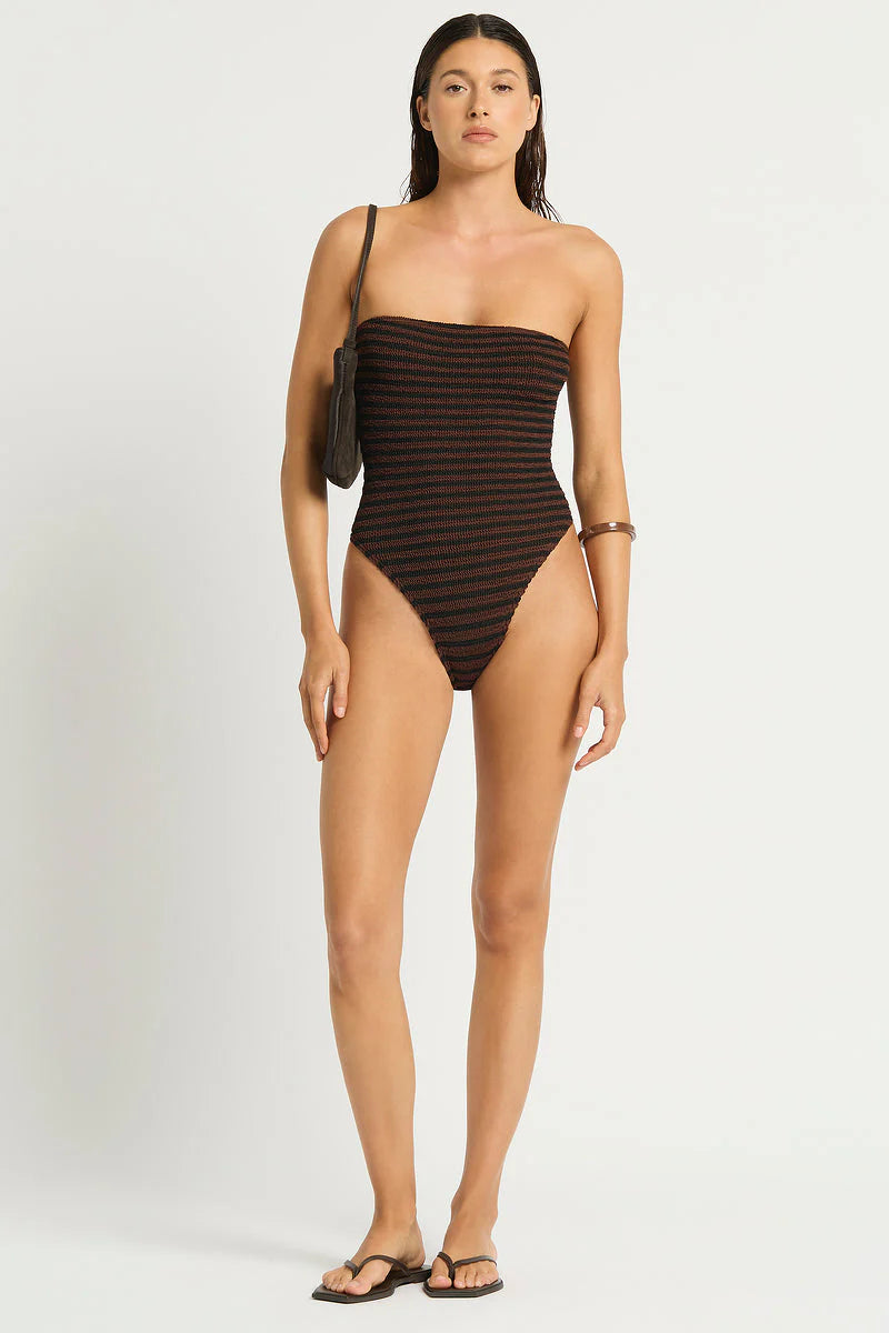 fane one piece I carob Dot Stripe