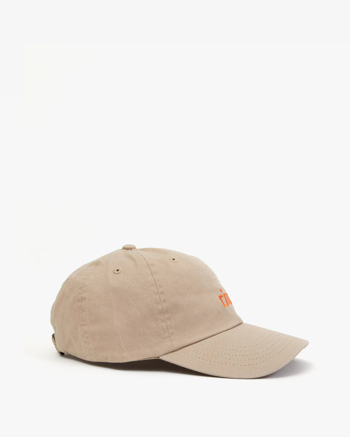 Baseball Hat Khaki w/ Faded Tangerine Embroidered Petit Ciao