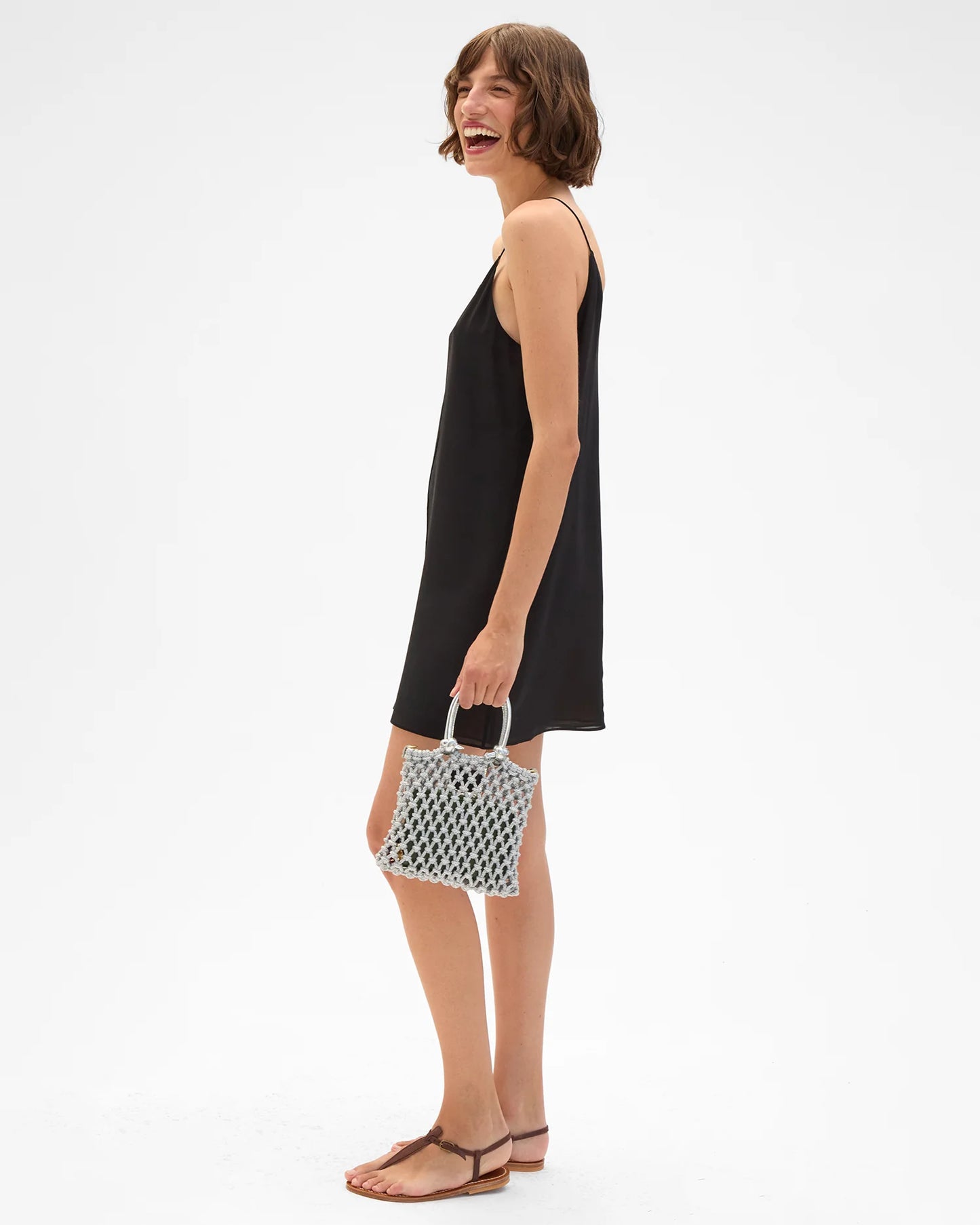 Bianca small tote | Silver