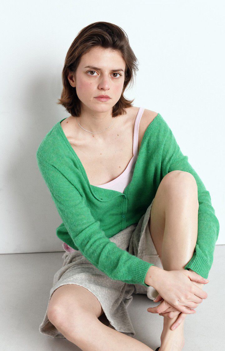 WOMEN'S CARDIGAN DUMY | Green Melange