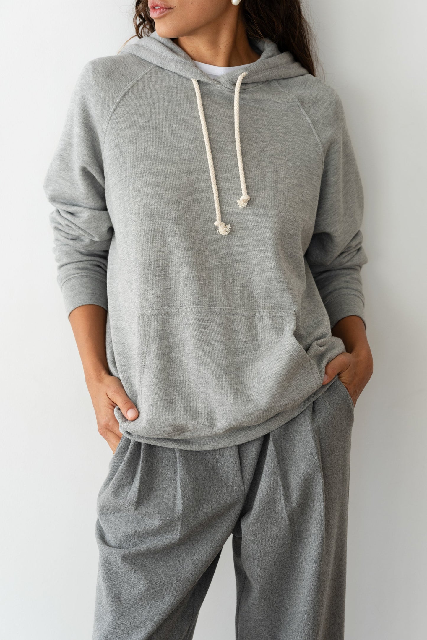 The Eco-Fleece Hoodie | Heather Grey
