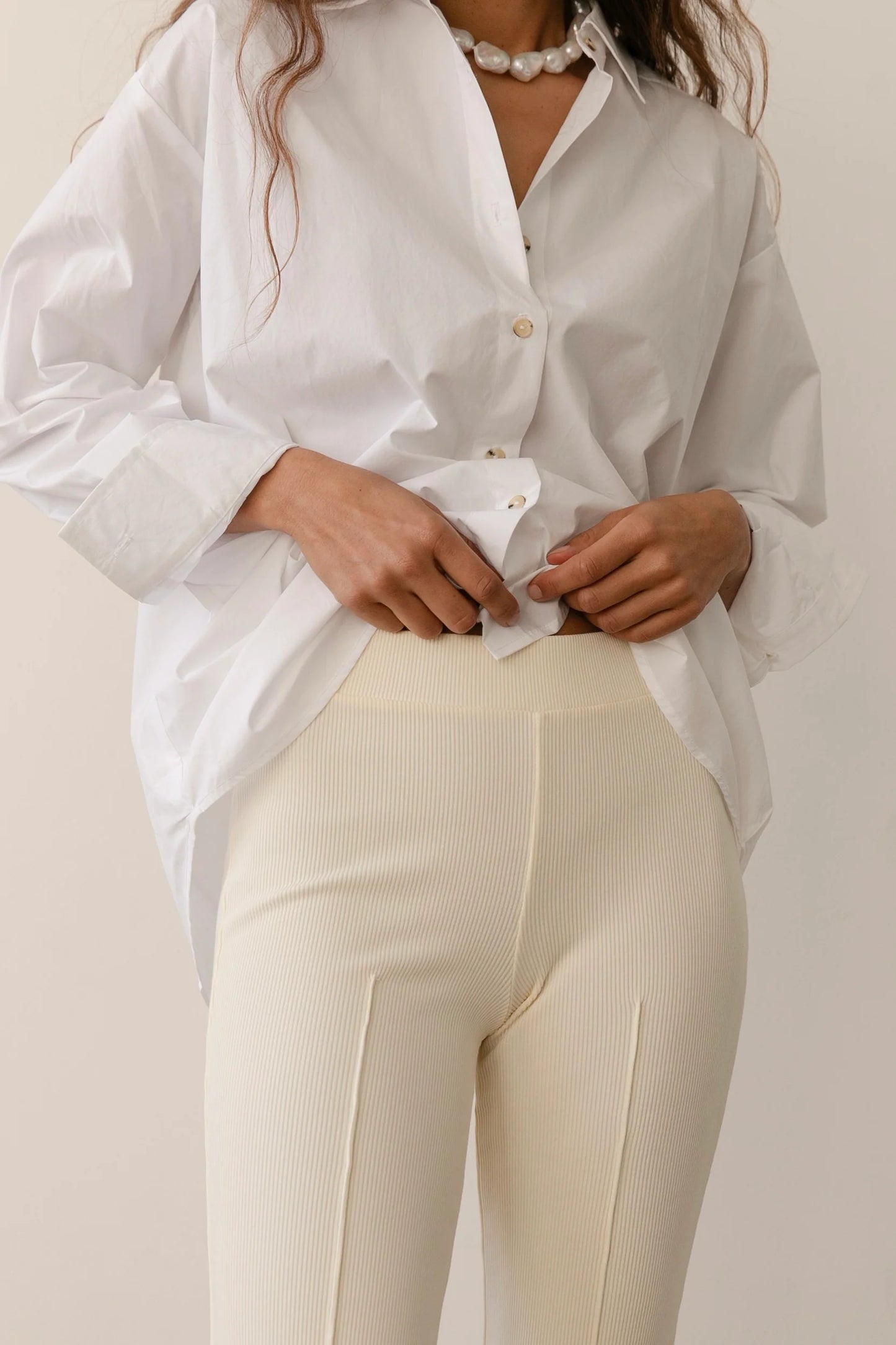 The Rib Kick Flare | Creme
