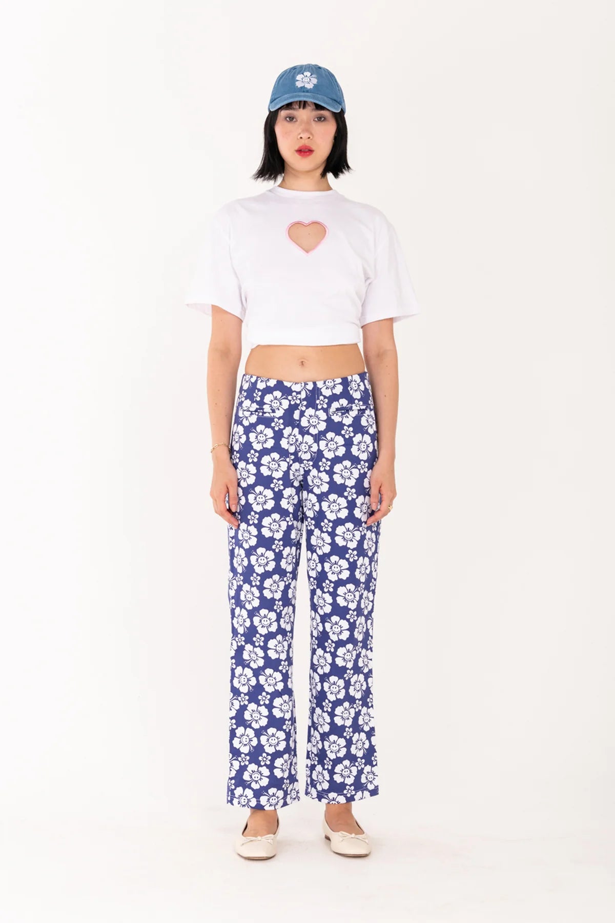 HAPPY HIBISCUS KOKOMO PANT | Blue and White