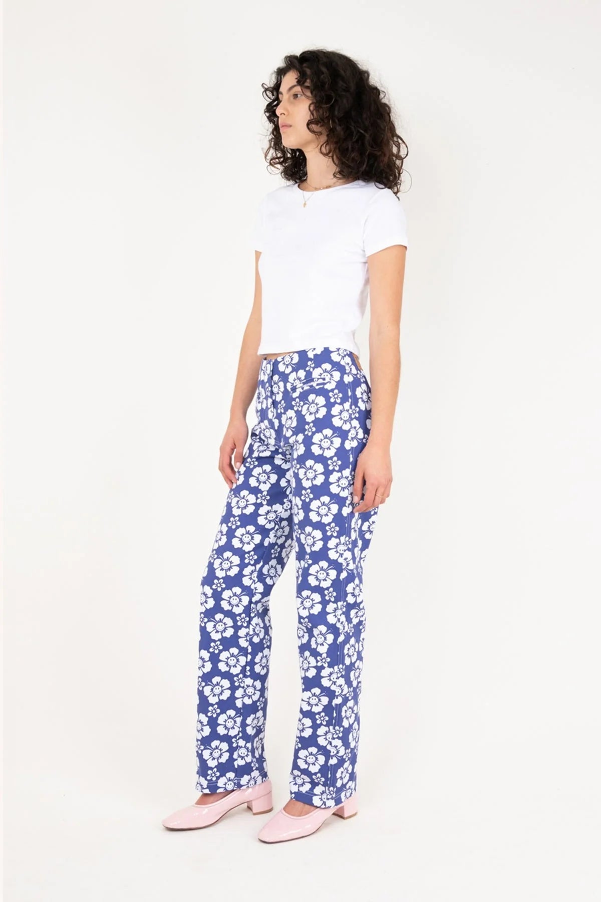 HAPPY HIBISCUS KOKOMO PANT | Blue and White