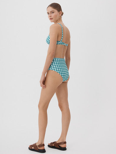 Forest Gingham Classic Swim Top