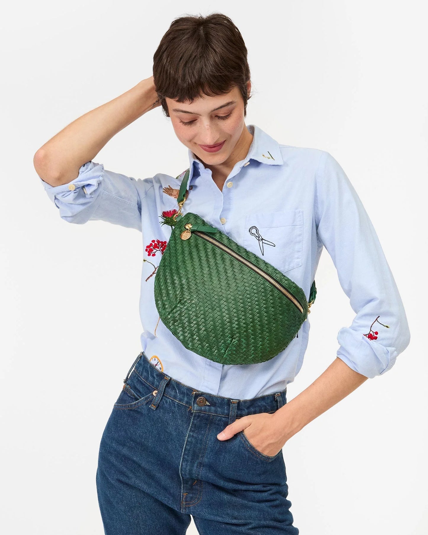 Evergreen Woven Zig-Zag checker Grande Fanny