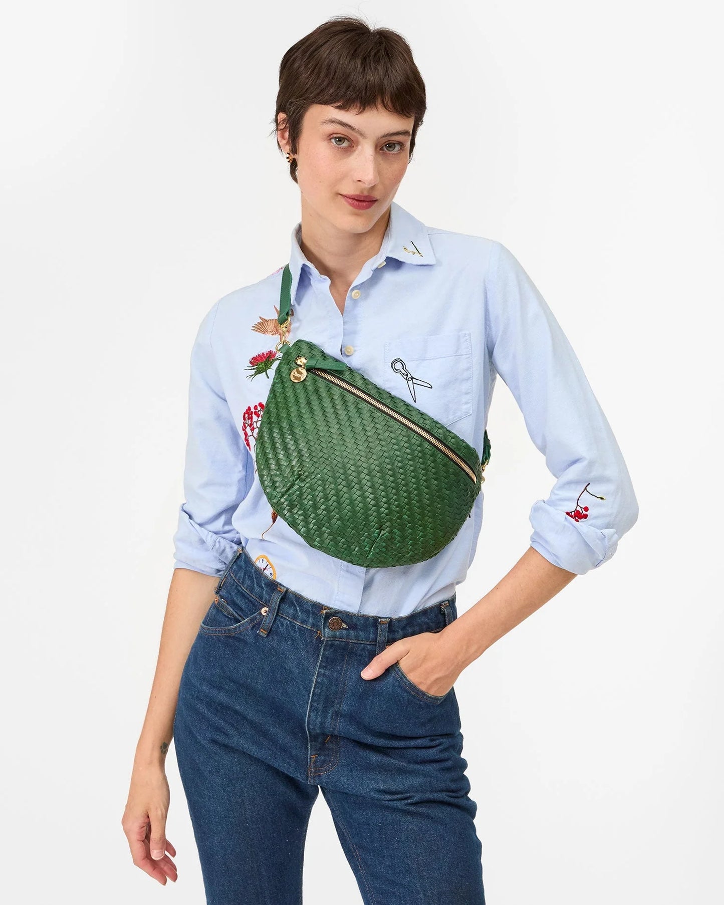 Evergreen Woven Zig-Zag checker Grande Fanny