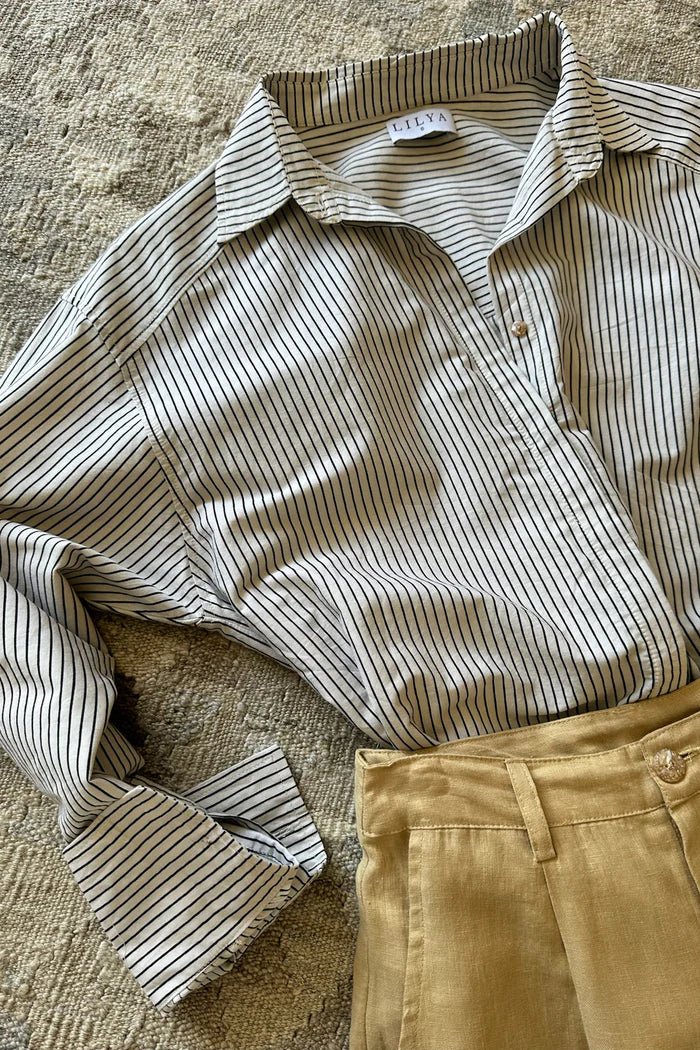 Hasting Shirt Frappe / Charcoal Stripe