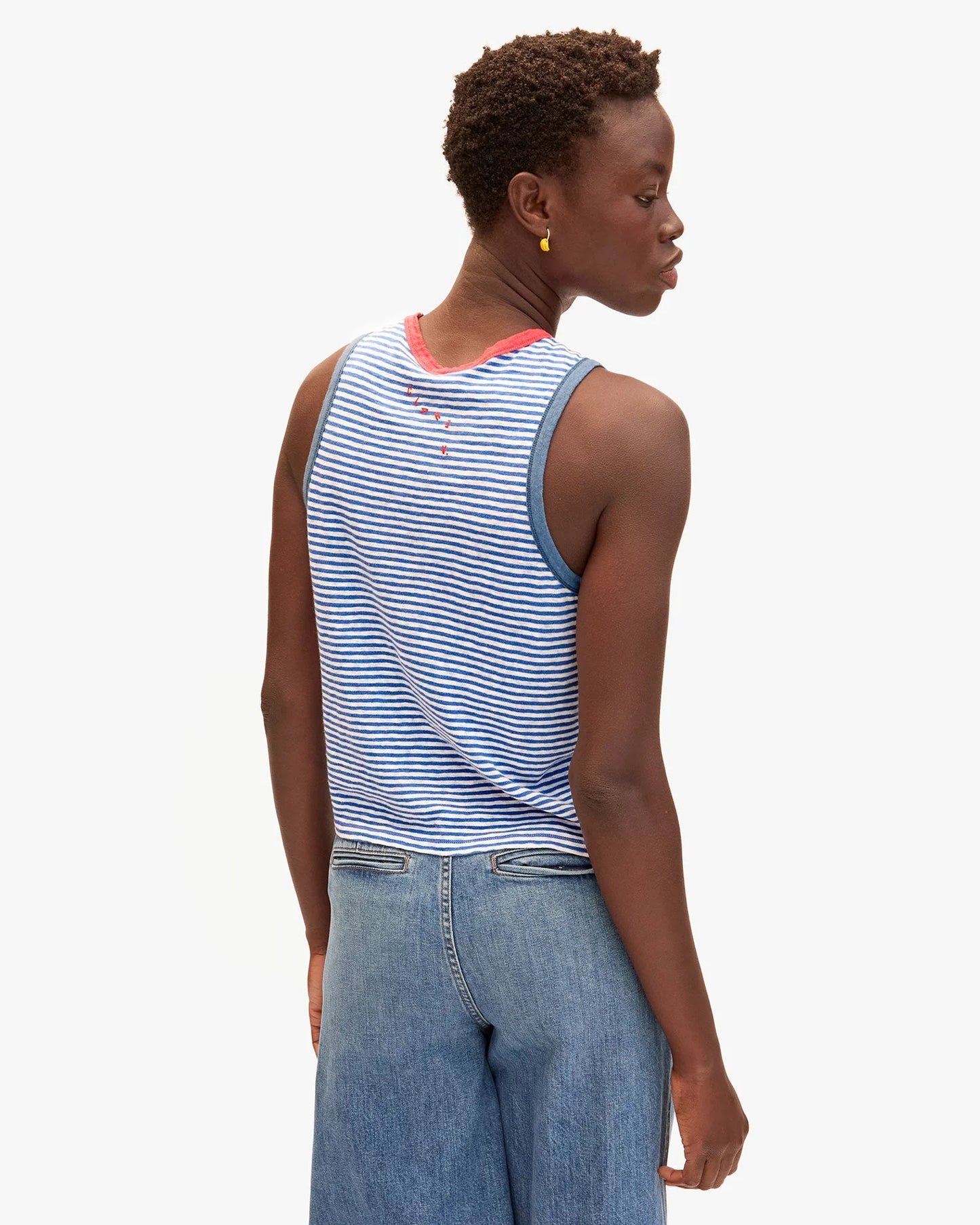 Camp Fit Tank
Blue/Cream Mini Stripe