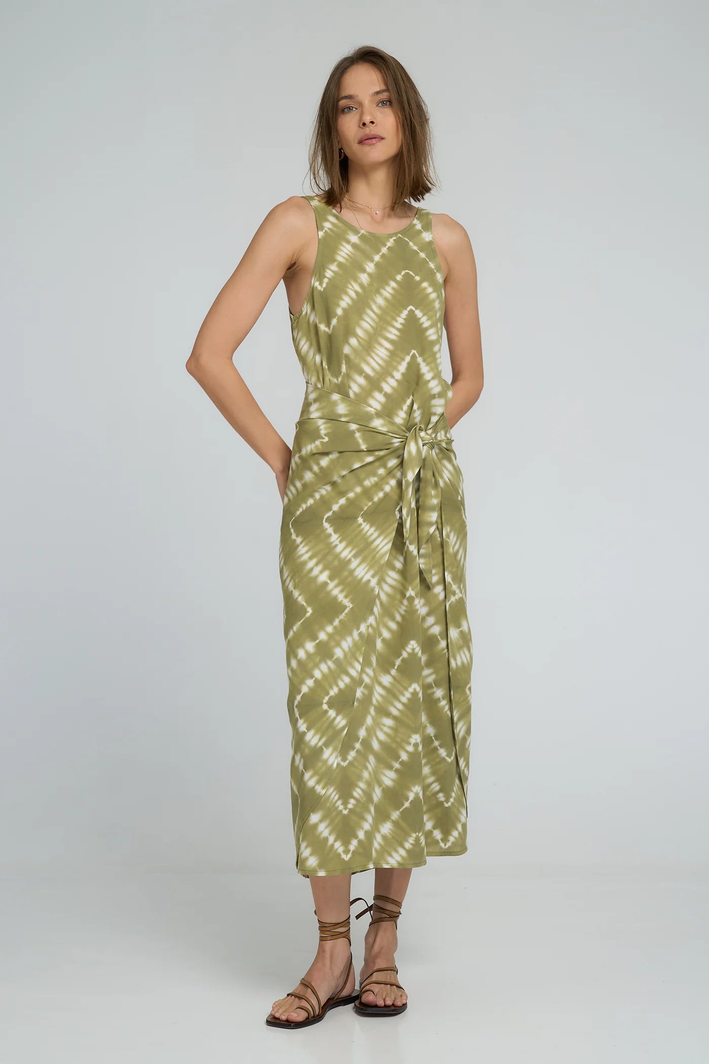 MARTINI DRESS - CELESTIAL TIE DYE/MATCHA