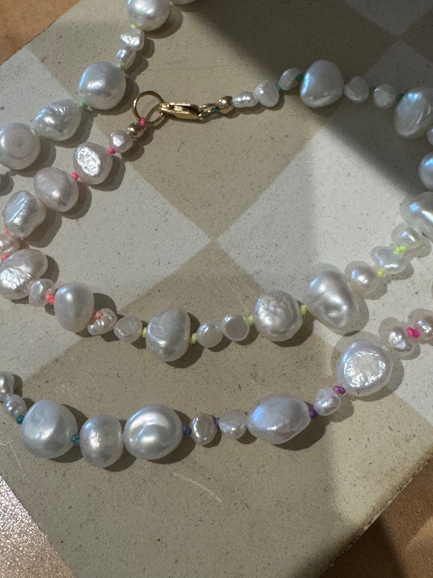 Neon Rainbow Pearl Braclet