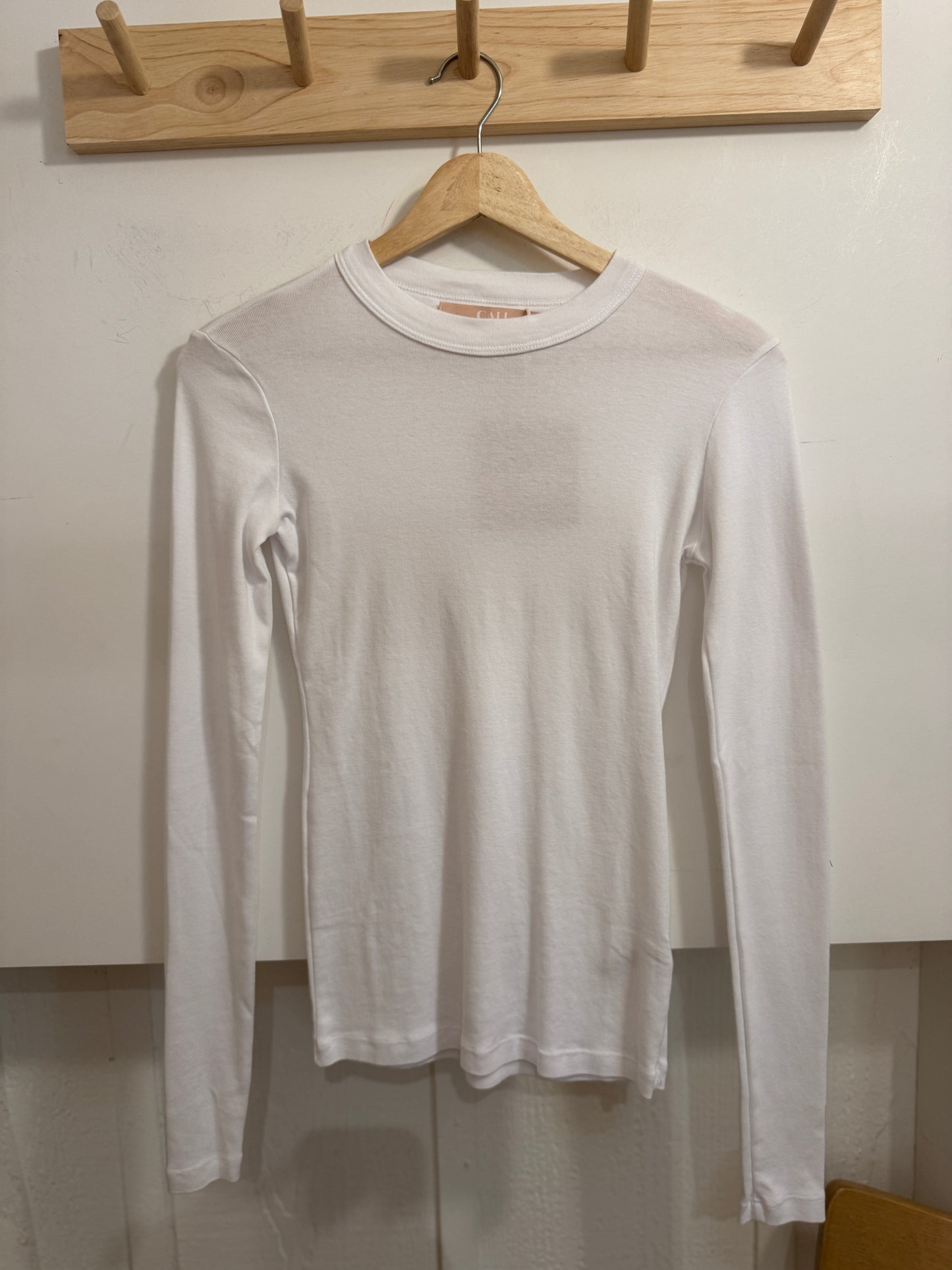 Long Sleeve Crew Tee | White