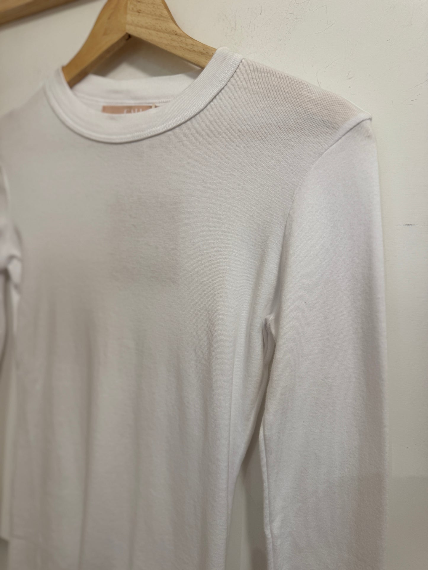 Long Sleeve Crew Tee | White
