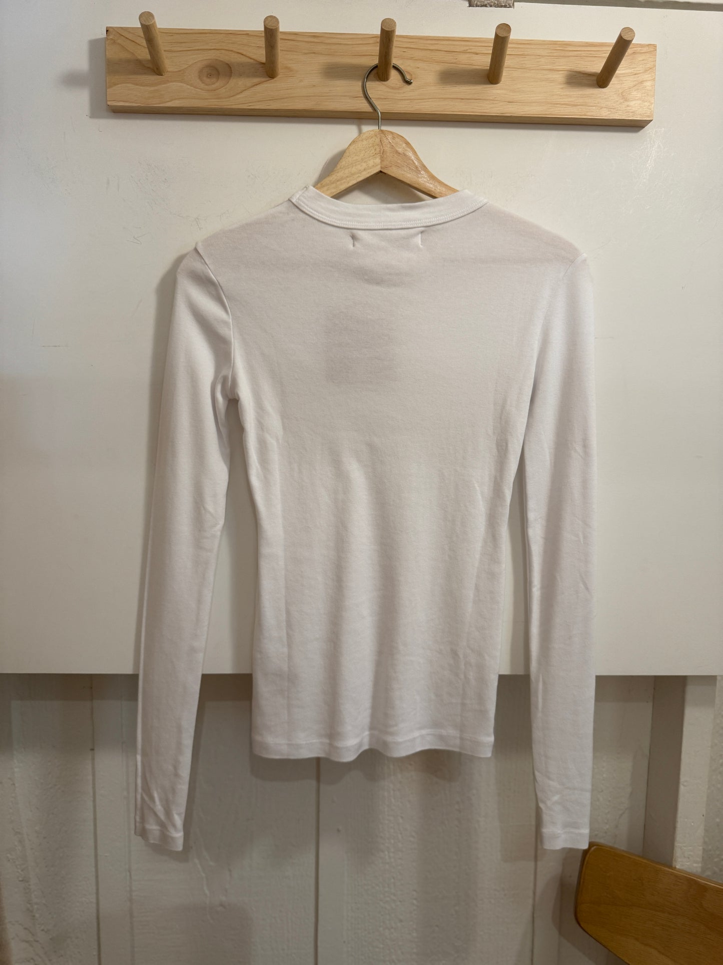 Long Sleeve Crew Tee | White