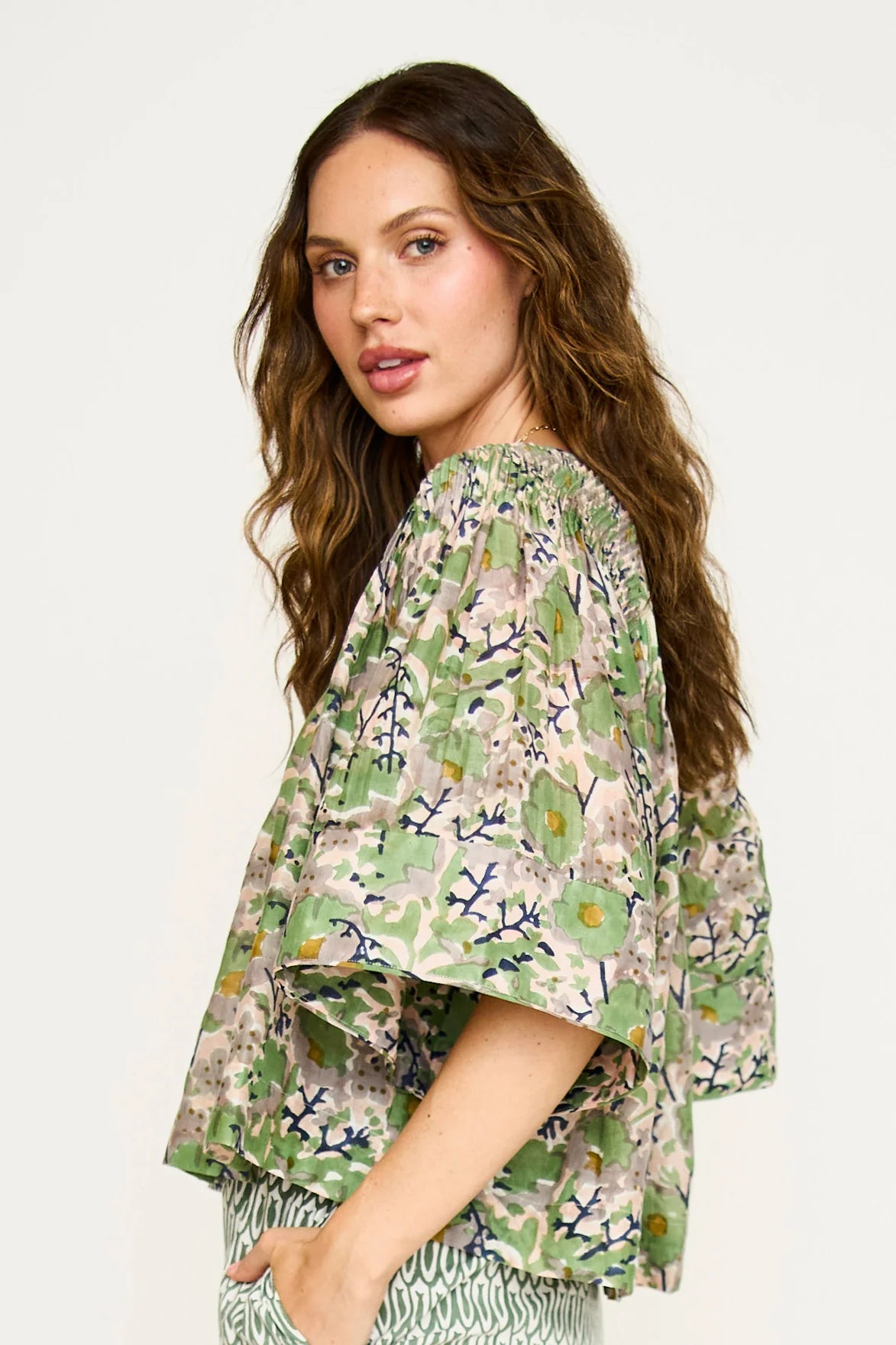 KERALA BLOUSE IN LAVENDER BLOOM