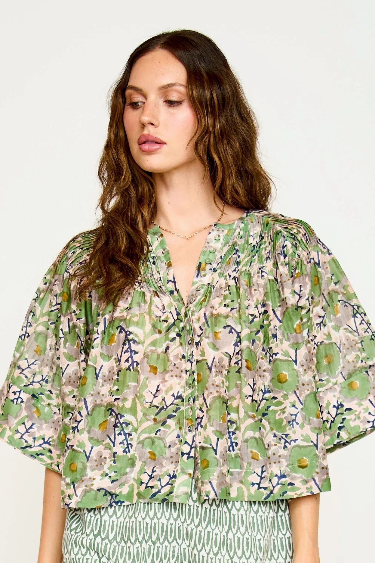 KERALA BLOUSE IN LAVENDER BLOOM