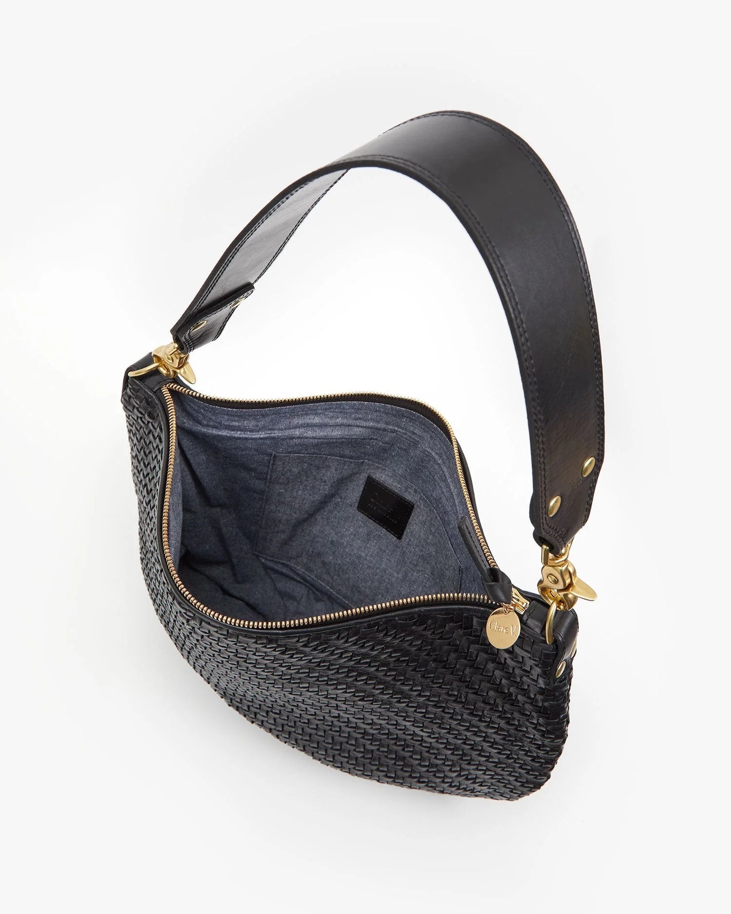 Moyen Messenger Black Woven Zig-Zag