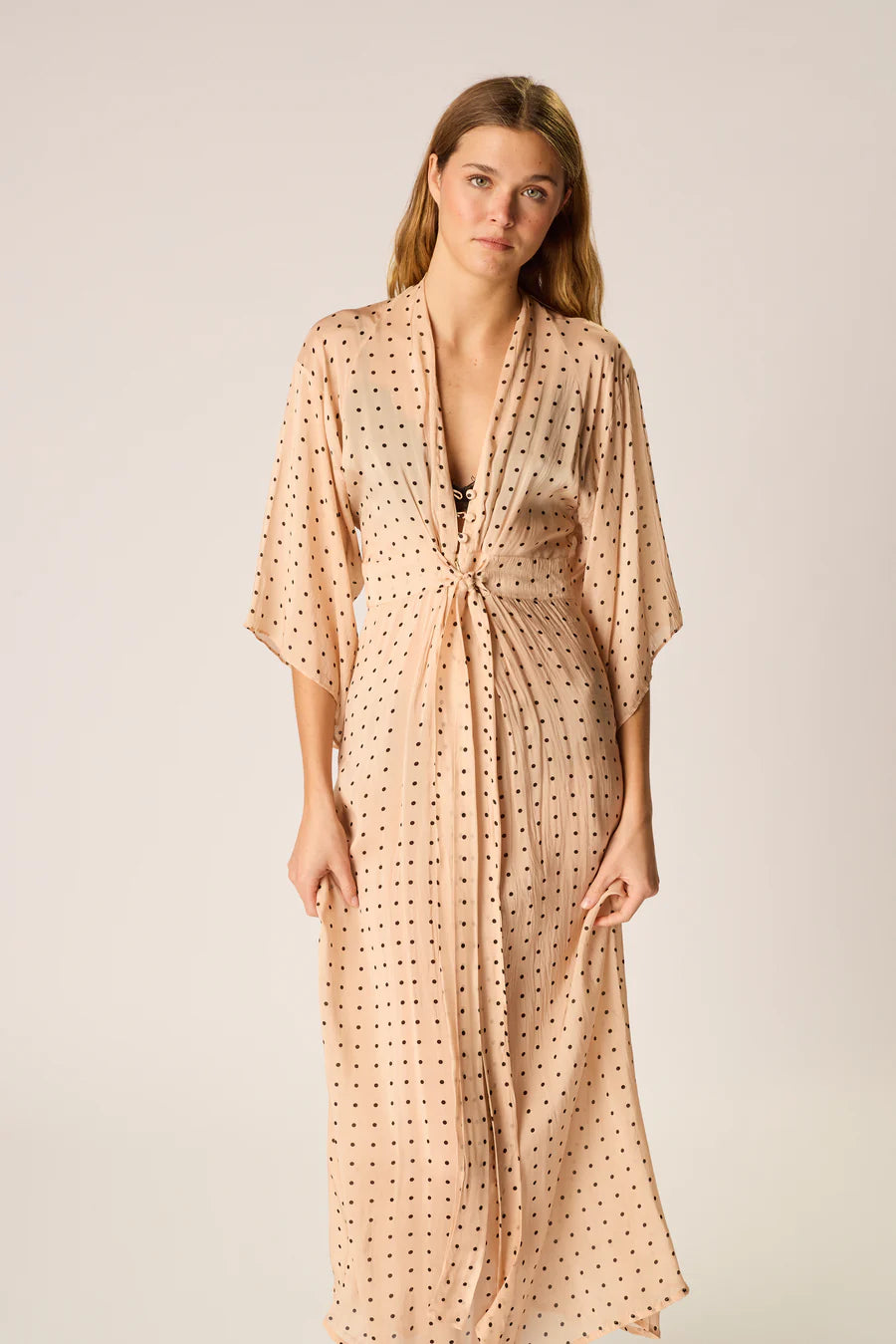 SARAH DRESS | Polka Dot Creme