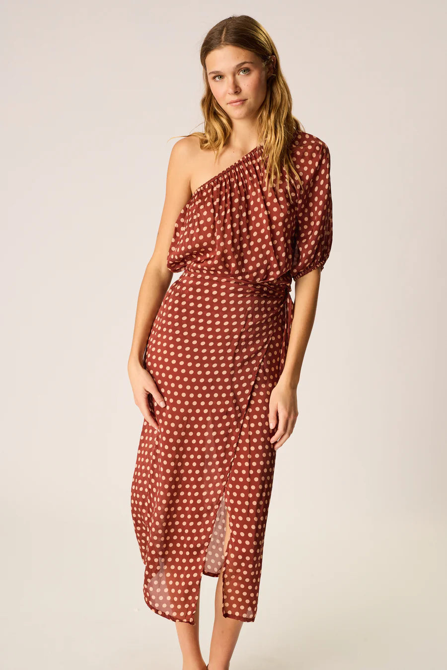 ERIN TOP POLKA DOT CAPPUCCINO