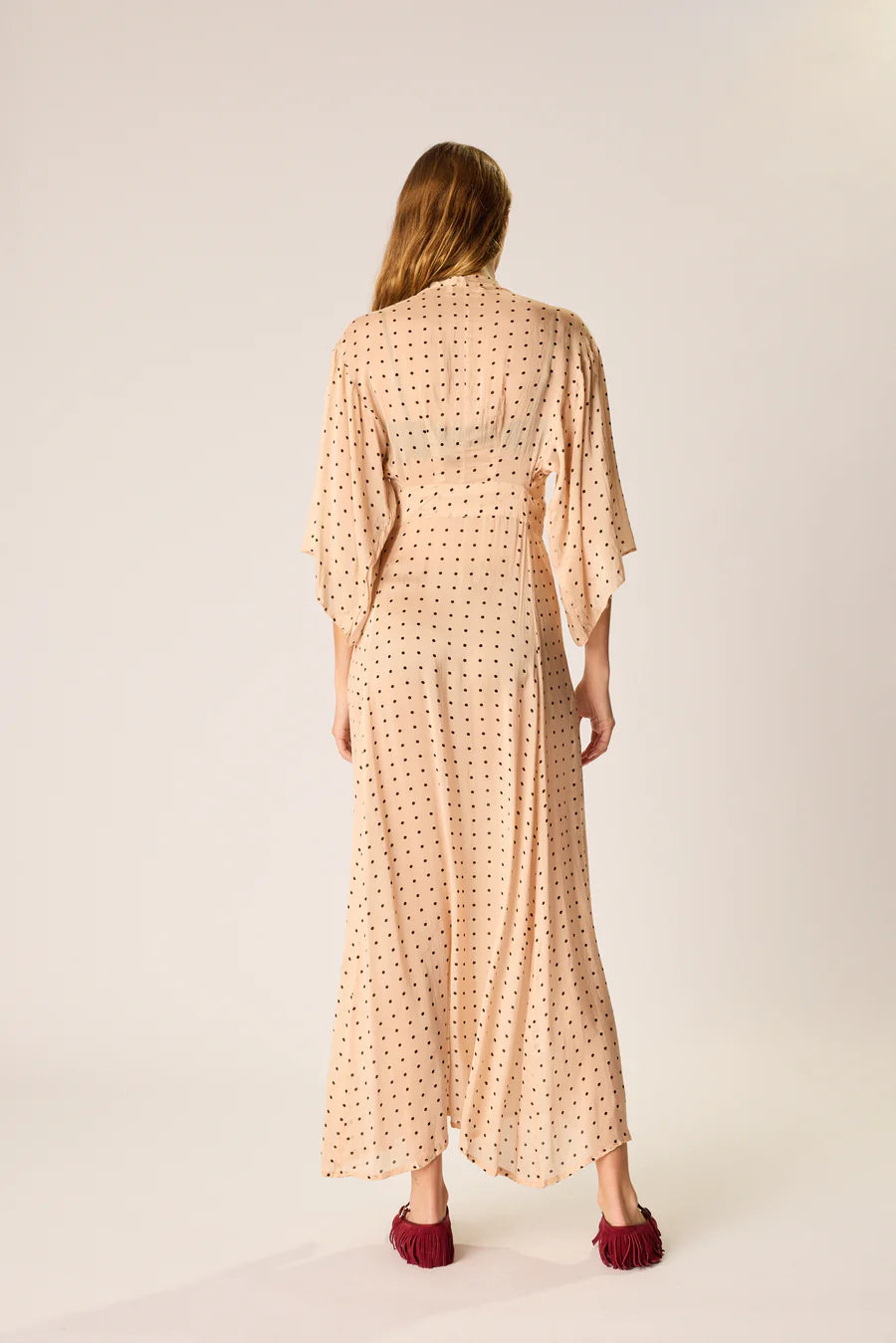 SARAH DRESS | Polka Dot Creme