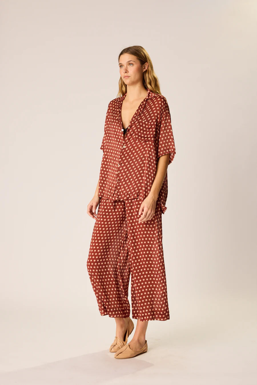 LAUREN PANT POLKA DOT CAPPUCCINO