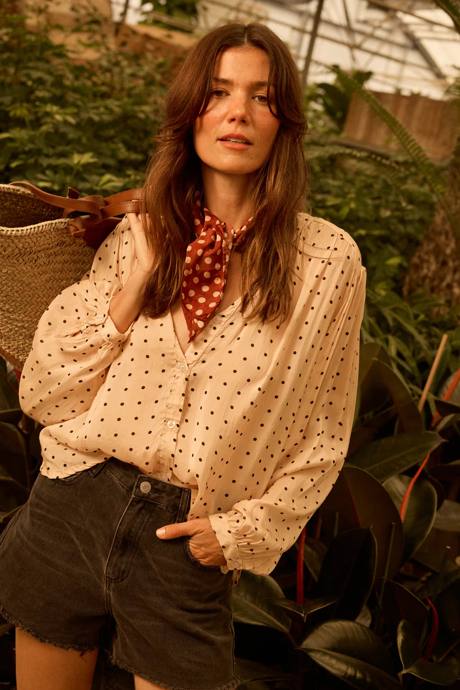TOLAN SHIRT | POLKA DOT CREMA