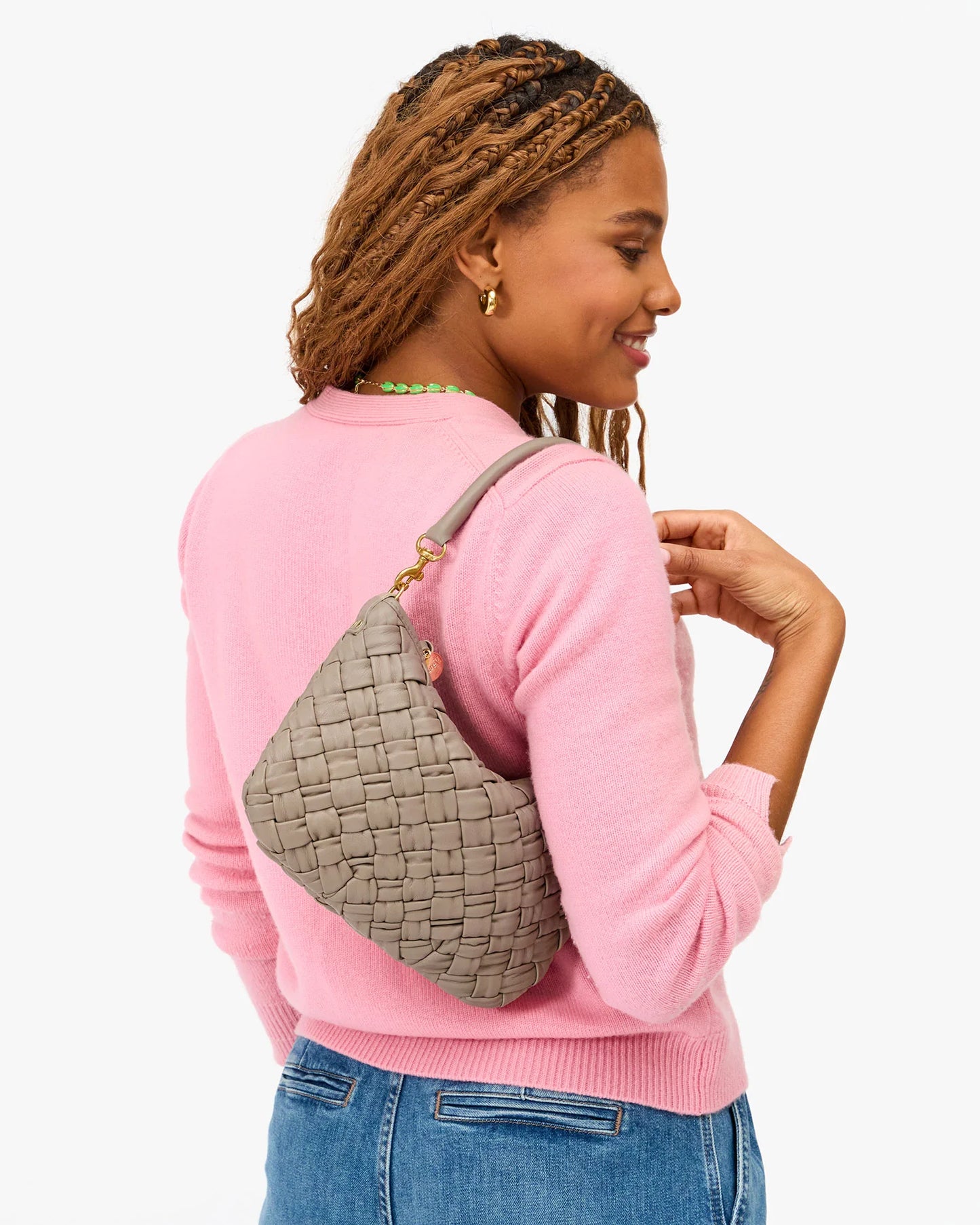 Petit Moyen Dove Puffy Woven