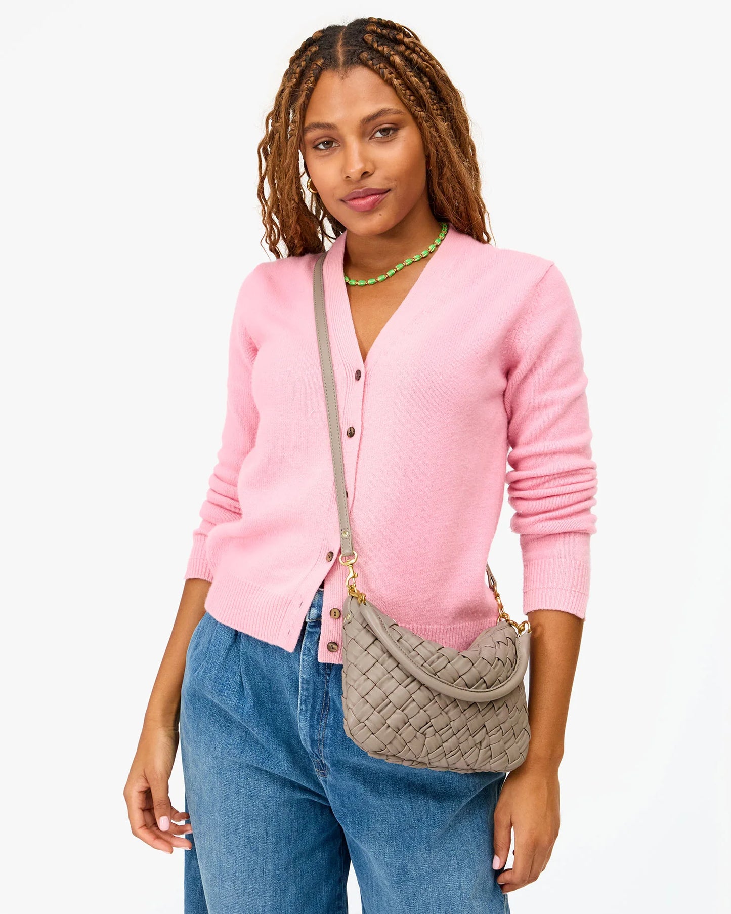 Petit Moyen Dove Puffy Woven
