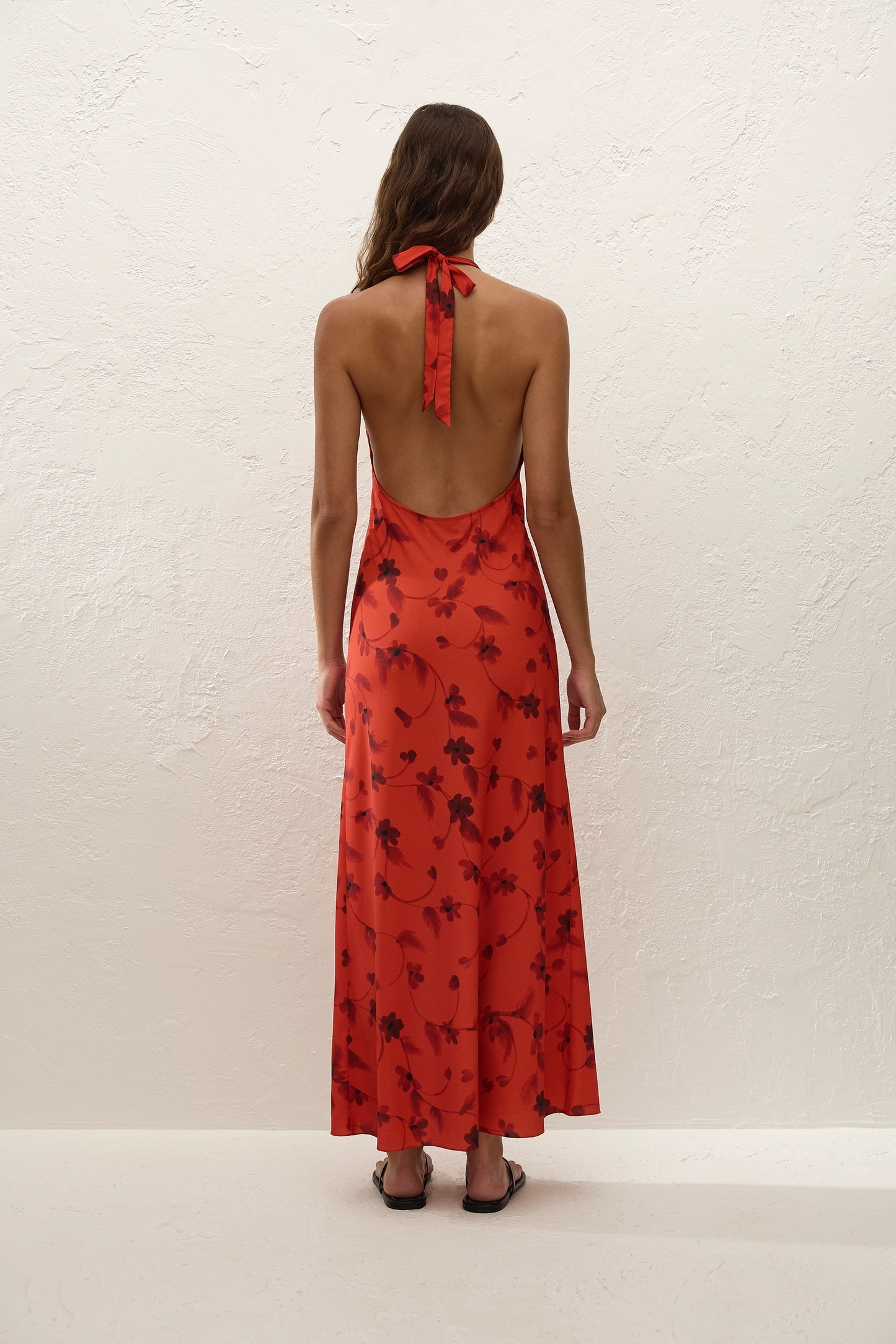 Rosa Maxi Dress Pirazzo Floral Rosso