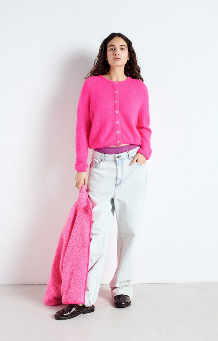 WOMEN'S CARDIGAN VITOW | NEON PINK MELANGE