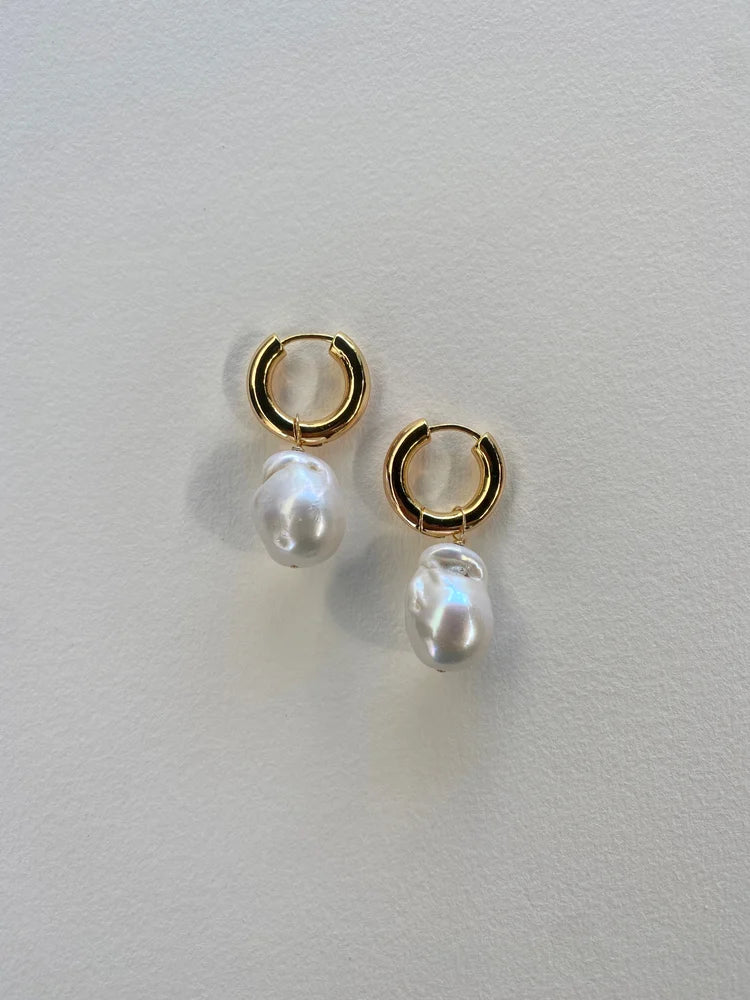 Big Baroque Huggie Earrings
