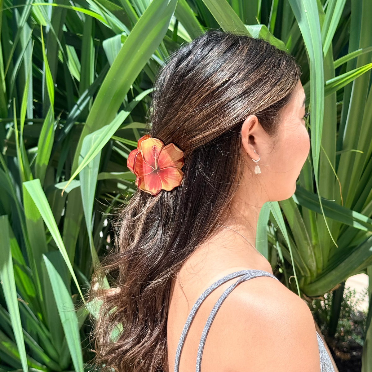 Phases Hawaii - Painted Golden Hibiscus Hair Claw