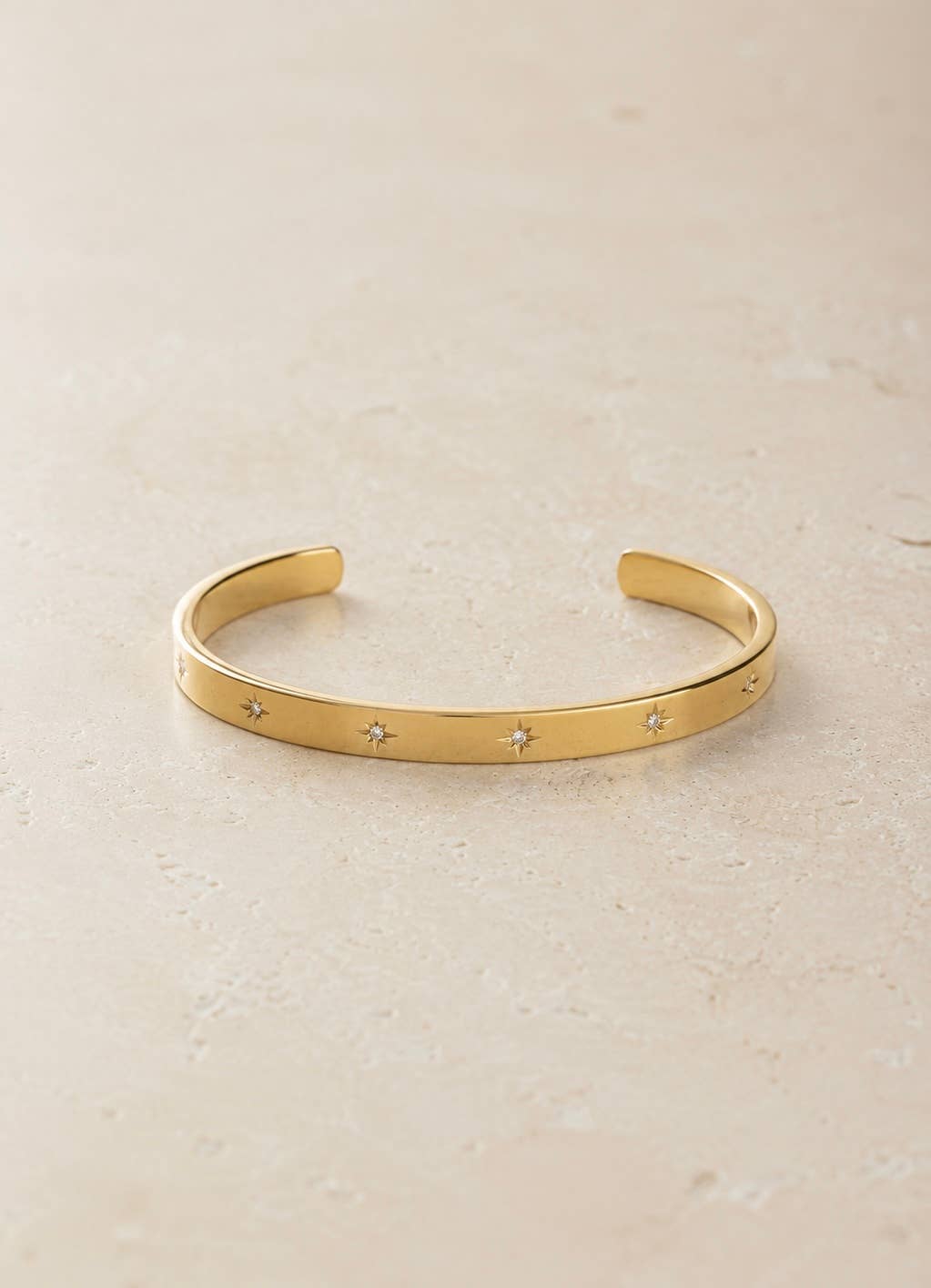 Boem Collection - Inez Cuff | Minimal Starburst Gold Cuff Bracelet