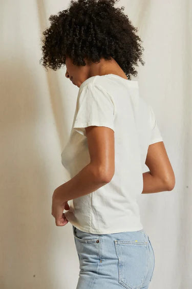 harley cotton boxy crewneck tee | Bright Ivory