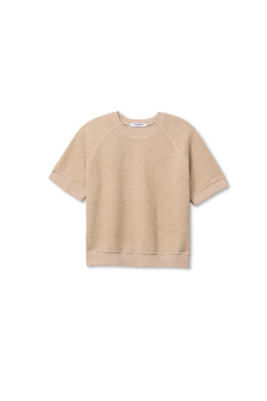 kennedy reverse fleece short sleeve crew neck | Driftwood