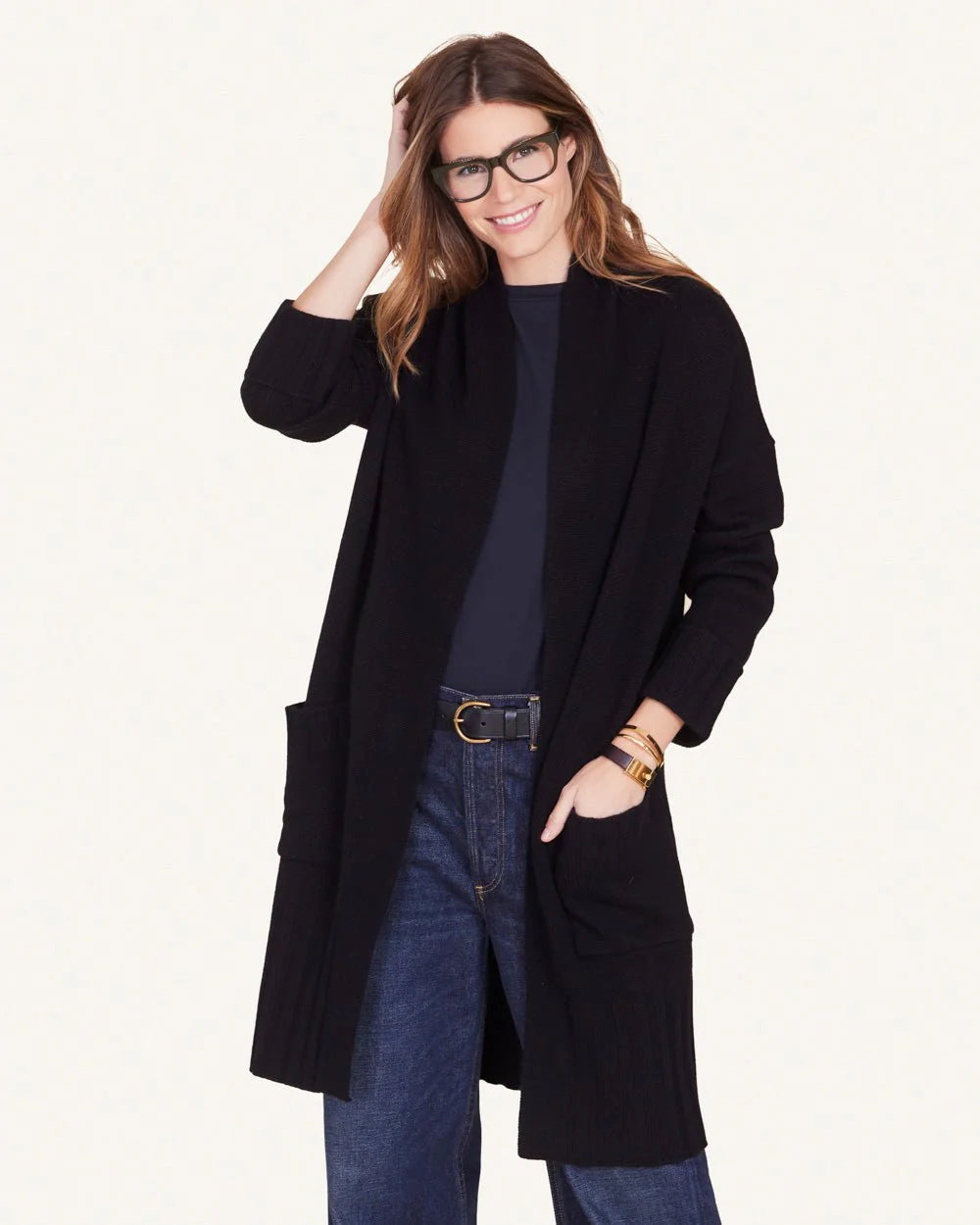 Marlowe Cashmere Cardigan | Black