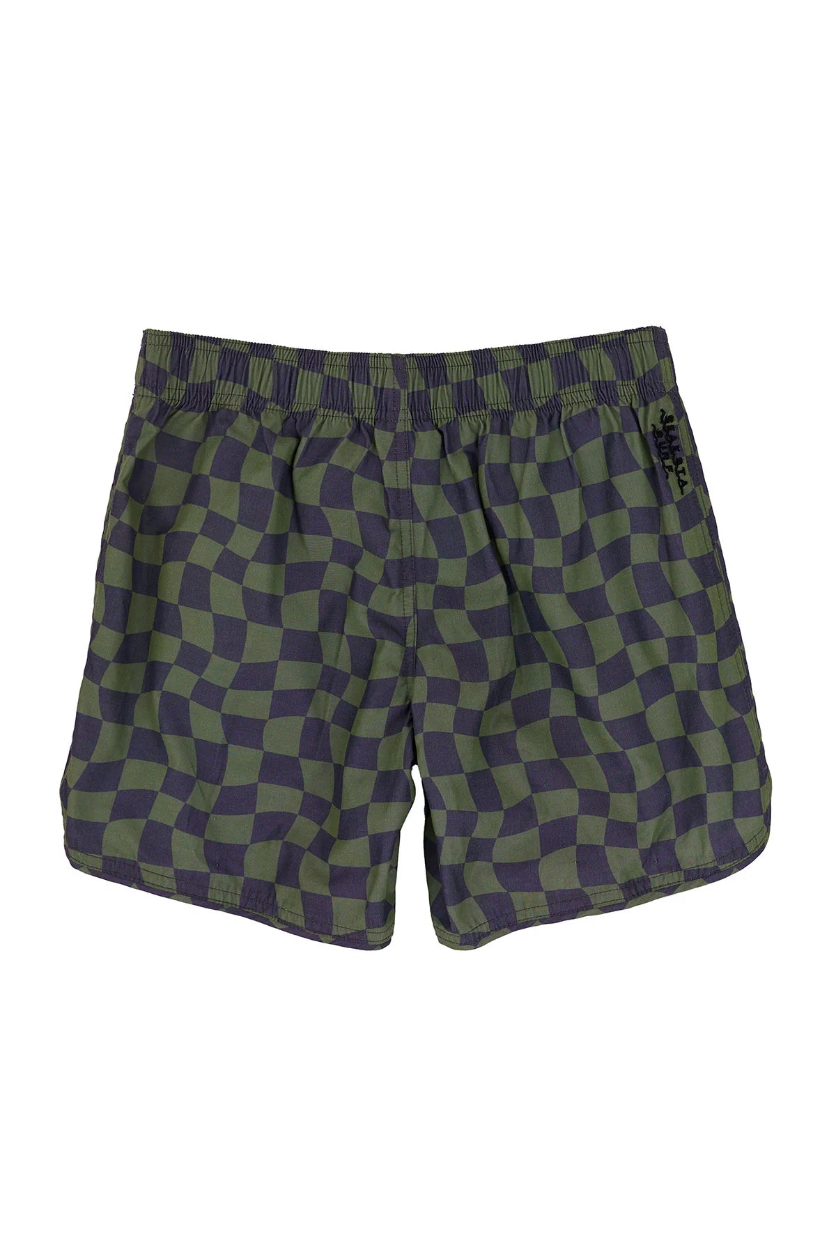 SEAESTA SCALLOP RETRO FLARE BOARDSHORT / WAVY CHECKS / PINE / BOARDSHORTS