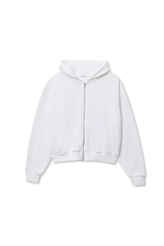 Sean French Terry Zip-Up Hoodie | White