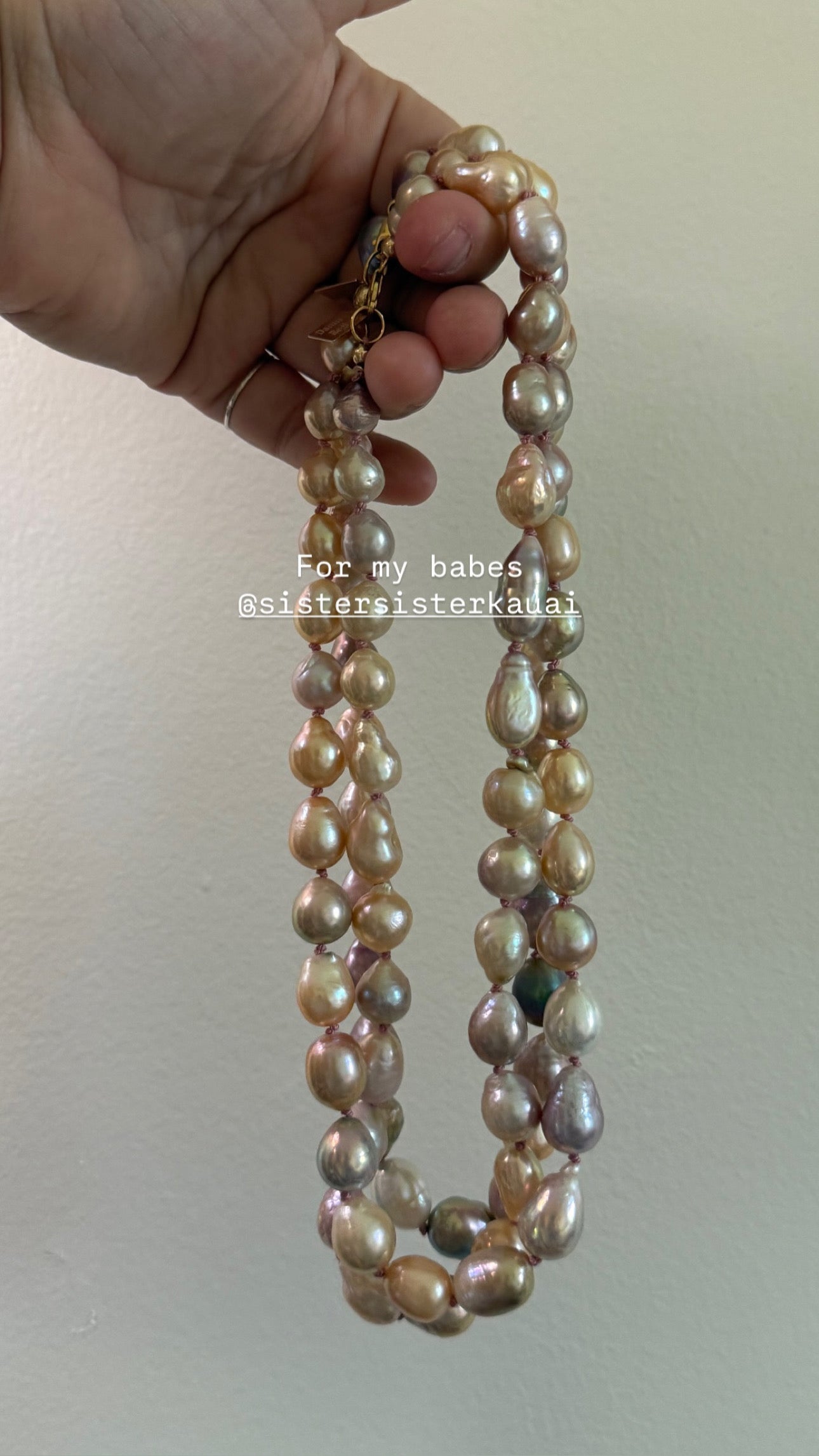 Pink Baroque Pearl Necklace