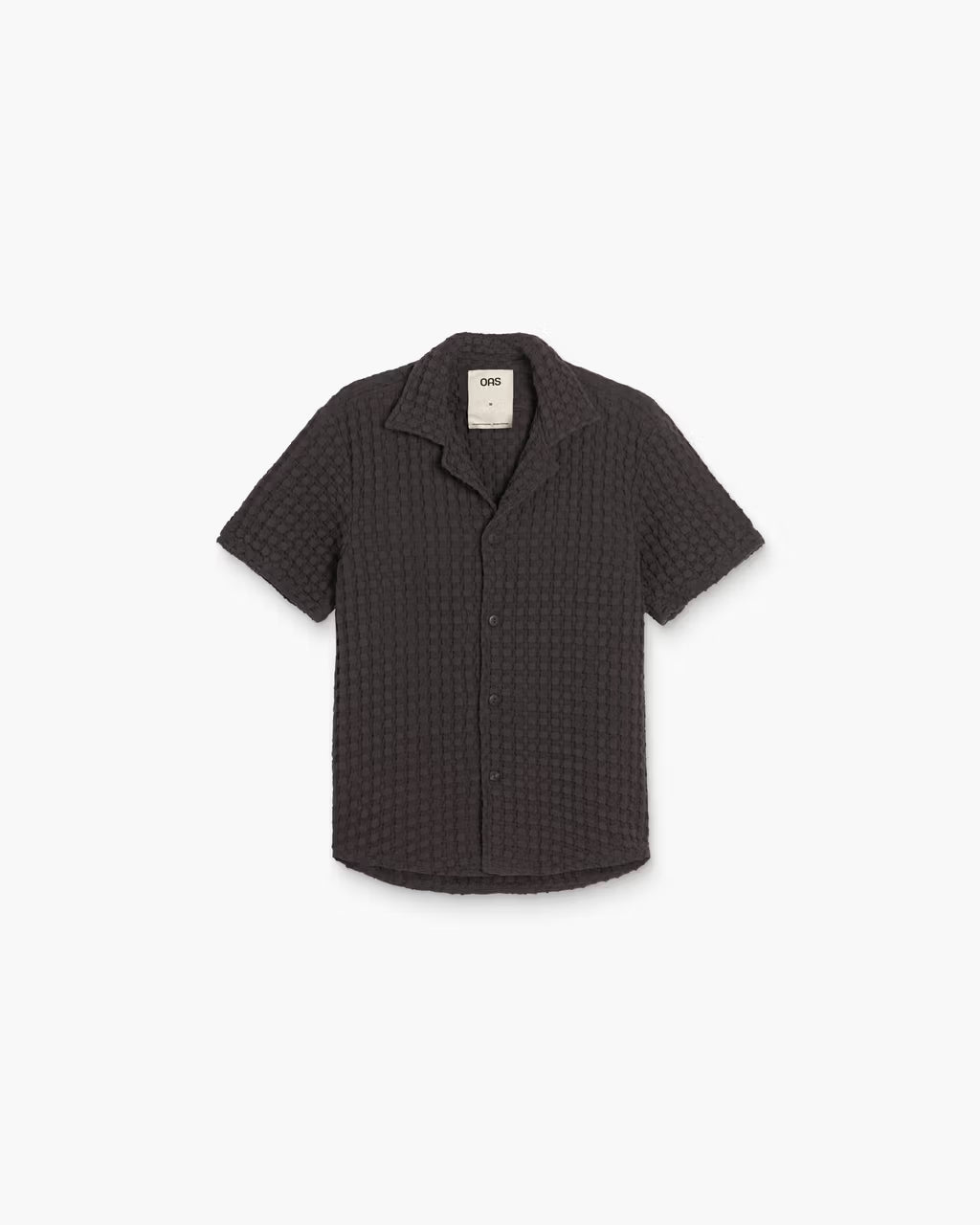 Nearly Black Cuba Waffle Shirt
