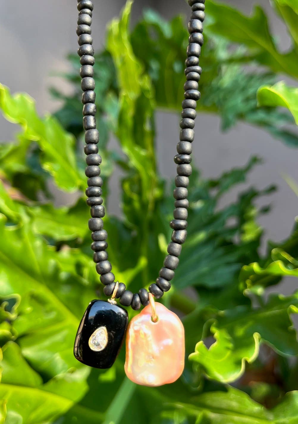 Heather Kahn - Pearl Noir Necklace