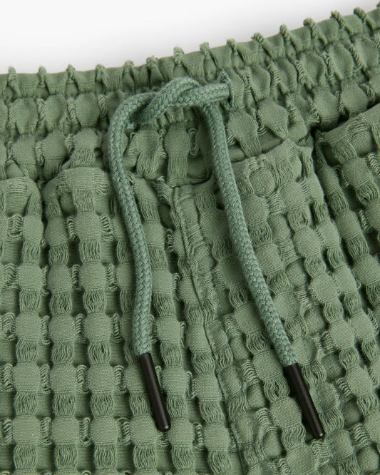 Green Porto Waffle Shorts